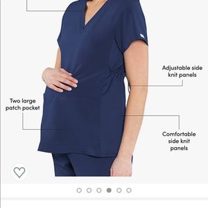 2 med couture maternity scrub tops